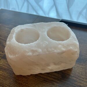Himalayan Salt Crystal Dual Tealight Holder-New